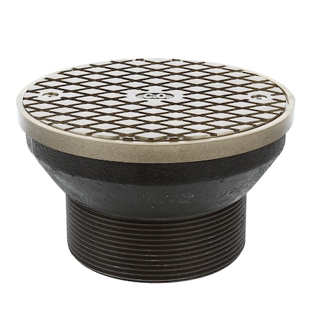 Jones Stephens 4in Cast Iron Spuds, Covers For Heavy Duty Cleanouts-3-1/2in IPS Brass Plug D62241